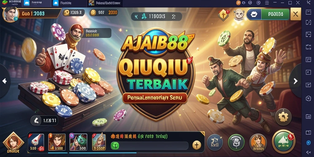 Screenshot gameplay QiuQiu AJAIB88 yang mendebarkan.