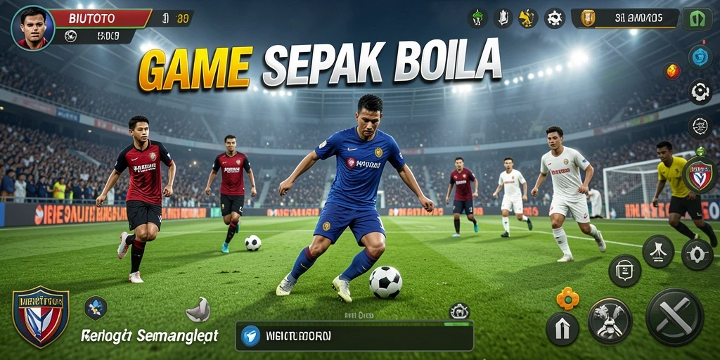 Tampilan gameplay BIRUTOTO yang menegangkan dalam pertandingan sepak bola.