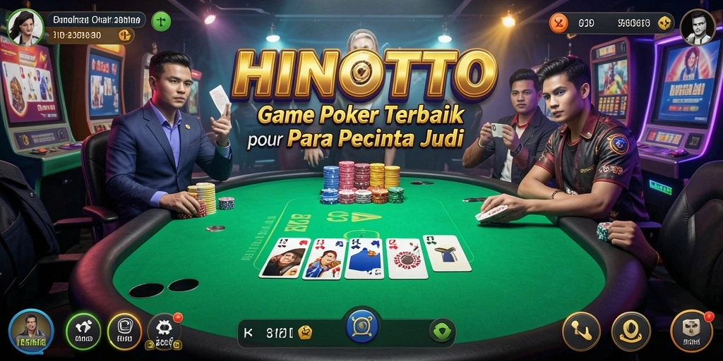 Screenshot HINOTOTO menampilkan gameplay poker yang seru dan interaktif.