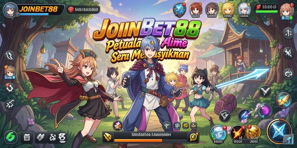 Screenshot <strong>JOINBET88</strong> yang menunjukkan aksi pertarungan karakter anime.