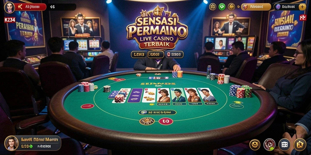 Tampilan gameplay K234 yang menarik dan mengasyikkan saat bermain Live Casino.
