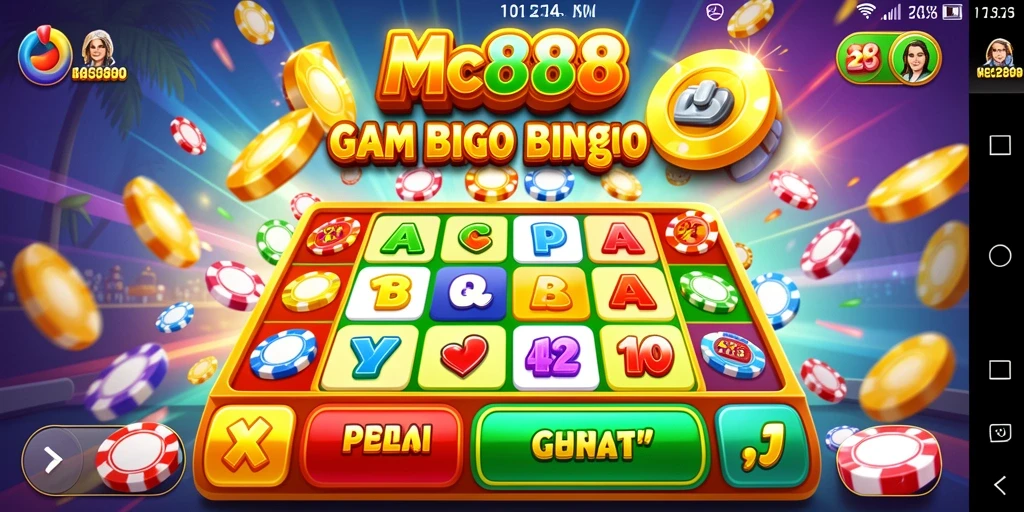 Screenshot MC888 menampilkan gameplay Bingo yang seru dan interaktif.