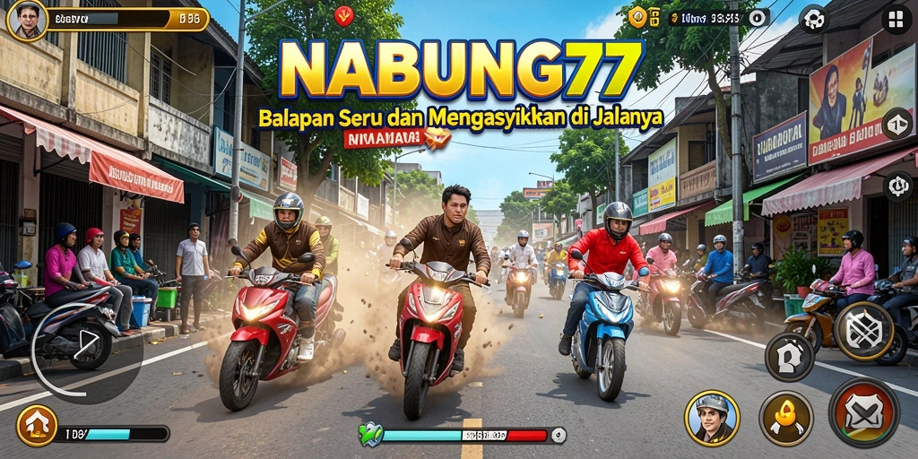 Tampilan gameplay Racing seru dan mendebarkan dari NABUNG77.