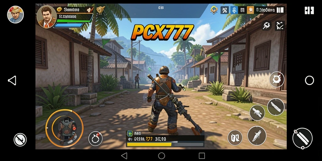 Tampilan gameplay yang menarik dari PCX777 menunjukkan momen interaktif penuh warna.