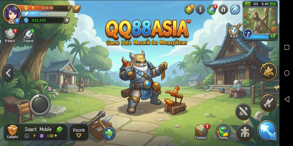 Tampilan gameplay QQ88ASIA saat pemain mengelola kerajaannya.