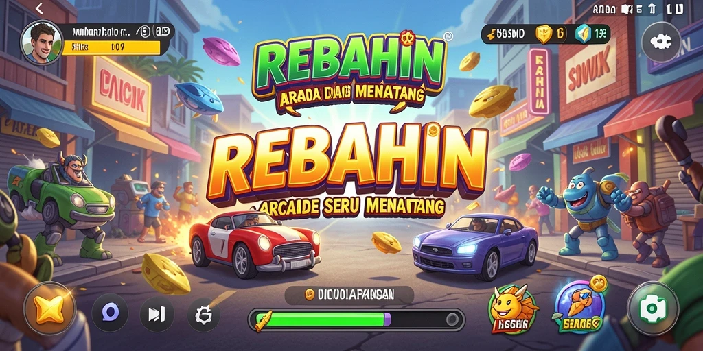 Tampilan gameplay menantang dari REBAHIN yang penuh aksi.