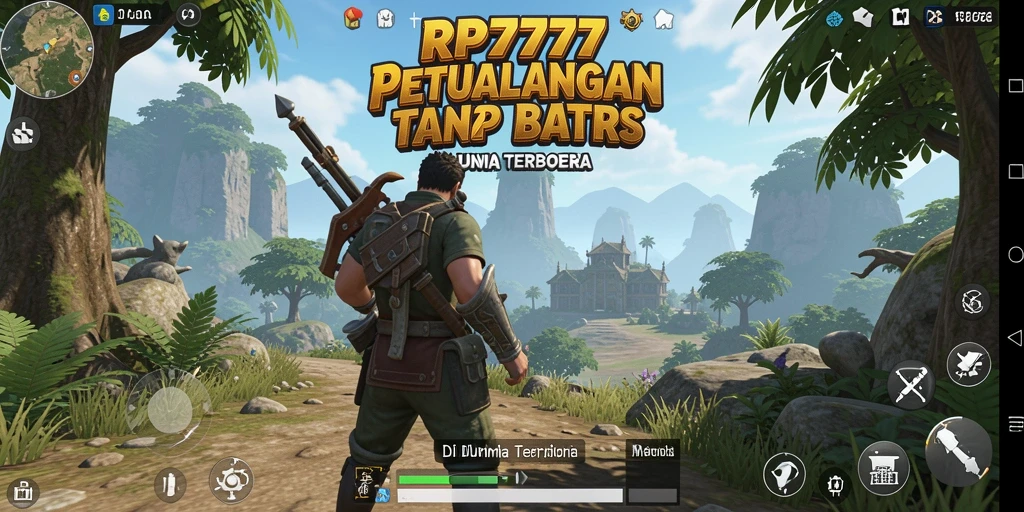 Screenshot gameplay RP777 menunjukkan kebebasan eksplorasi di dalam dunia terbuka.