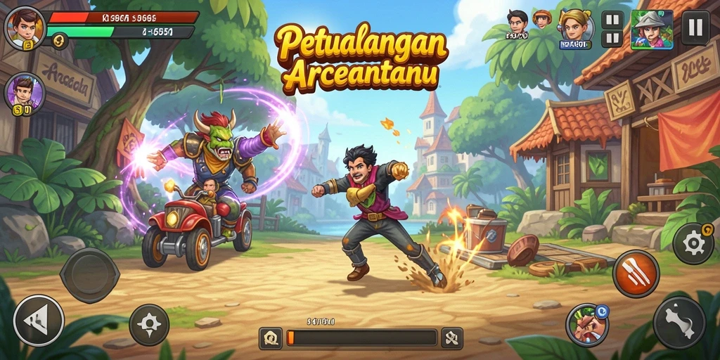 Tampilan seru gameplay S80 dengan berbagai tantangan arcade.
