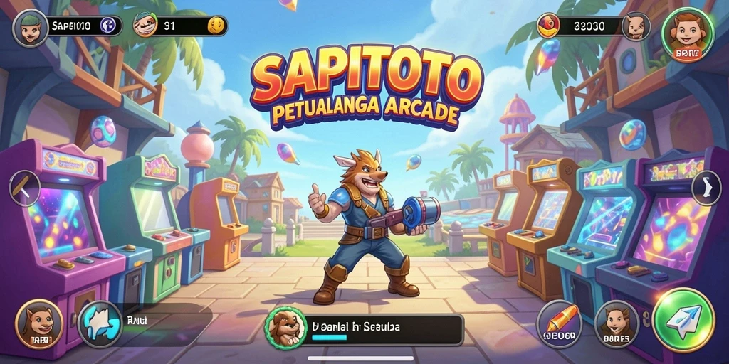 Tangkapan layar SAPITOTO menunjukkan aksi gameplay yang penuh warna dan tantangan seru.