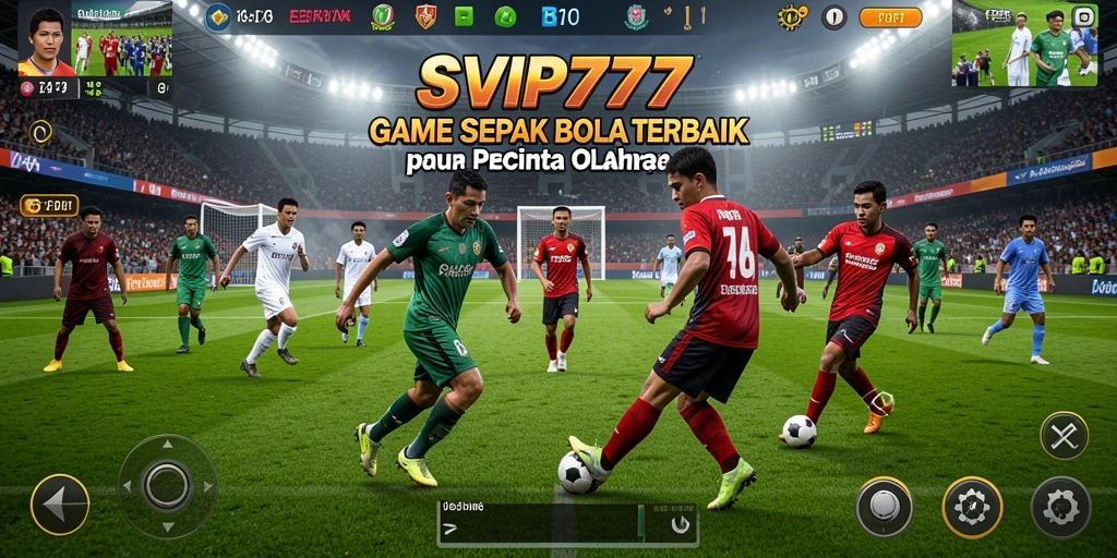Screenshot gameplay SVIP777 menampilkan aksi seru dalam permainan sepak bola.