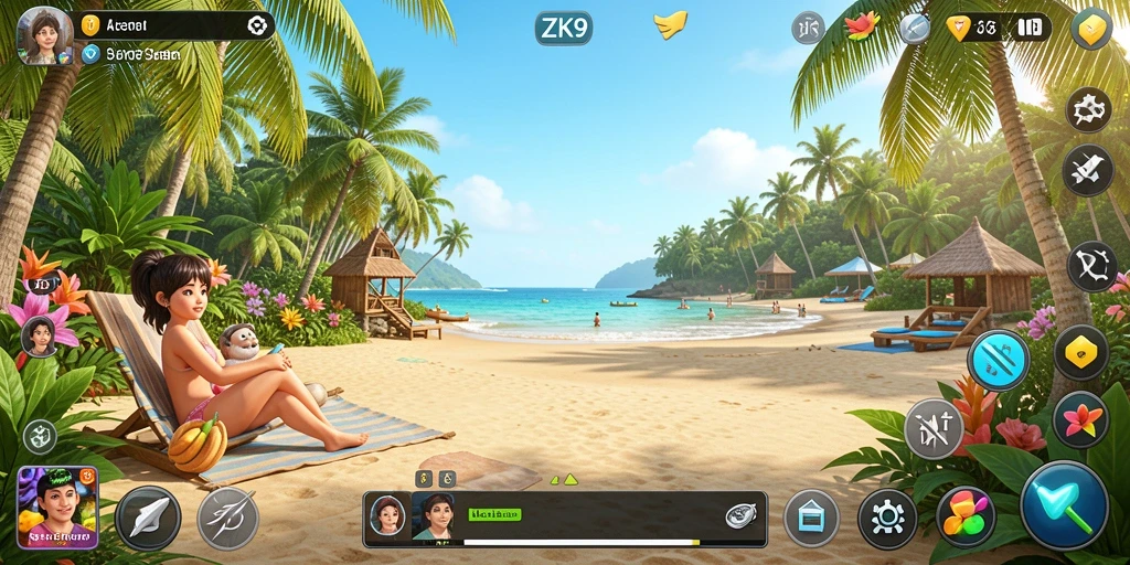 Tampilan gameplay ZK9 yang santai dan menyenangkan.