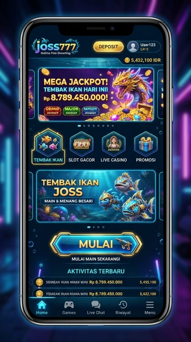 Tampilan antarmuka joss777 yang sederhana dan mudah digunakan.